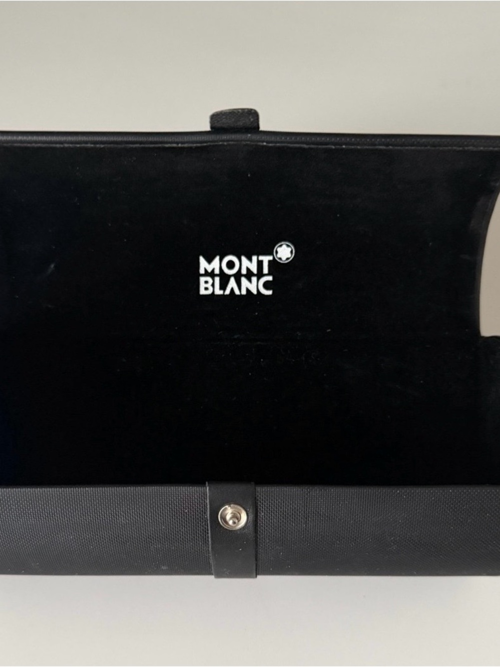 Authentic Montblanc Black Eyewear Glasses Case – Hard Roll Cylinder Pouch